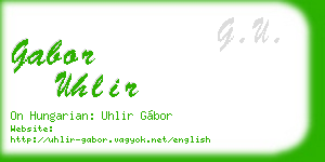 gabor uhlir business card